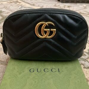 Gucci Leather Cosmetics Bag Pouch